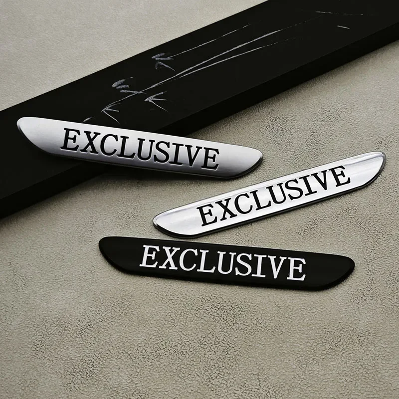 

2pcs 3D Metal Car Fender Side Logo EXCLUSIVE Emblem Sticker Badge For Mercedes W205 W213 W214 C180 E300 E250 Viano V Accessories