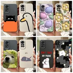 For Xiaomi Redmi Note 11 Case Note 11S Back Cover Popular Flower Camera Protection Soft Silicon Phone Case Redmi Note11 5G Funda