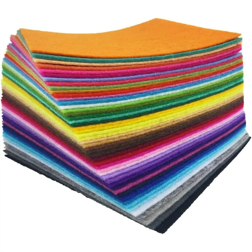 

48Pcs 8x12 Inches Assorted Color Felt Fabric Sheets For Sewing DIY Craft 1mm Thick