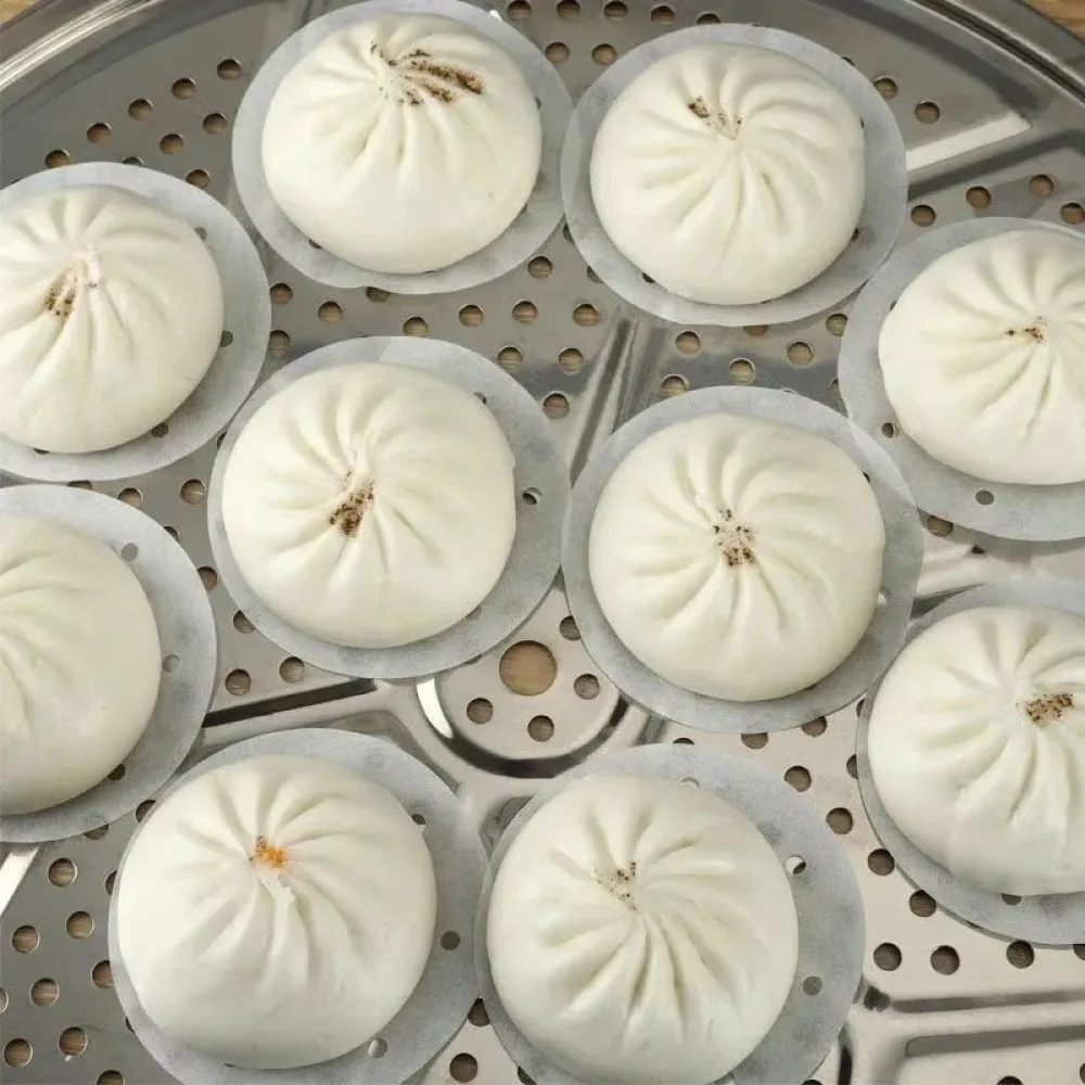 Non Stick Steaming Paper Pad For Bun Dumpling Disposable Steamer Liner Kitchen Cooking Accessory Food Grade Baking Sheet Mat