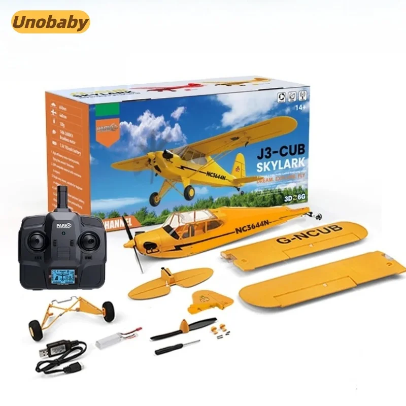 

Uno J3-Cub Four Channel Remote-Controlled Aircraft Epp Glider Brushless Electric Model Fixed Wing Rc Airplane For Toys & Hobbies