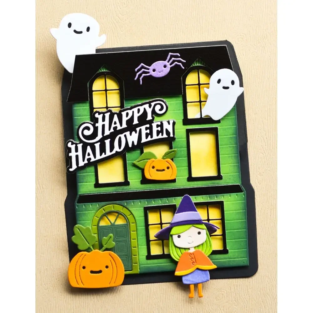 Lavish Happy Halloween Dies 2024 New Arrival Metal Cutting Dies Mold Scrapbook Craft Decoration Embossing Template DIY Handmade