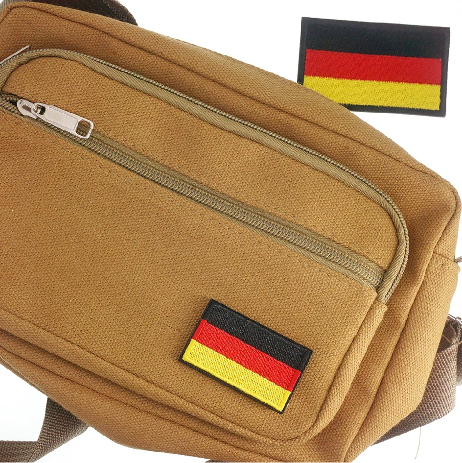 5PCS/1PC Deutsche Flagge Gestickter Aufnäher Deutschland Haken & Schleife Schulter Abzeichen Applikation Eisen Auf für Kleidung Zubehör – Detail 5