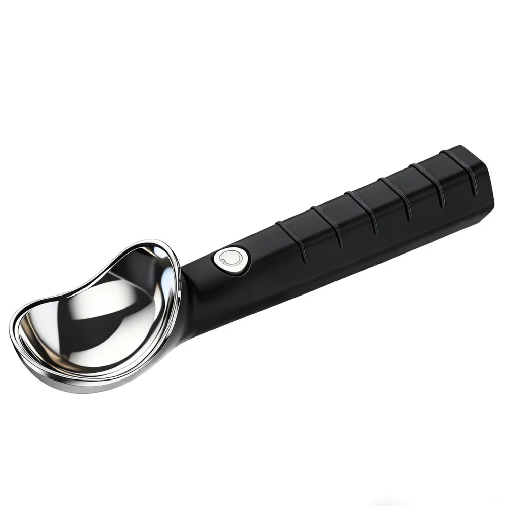 Heated Ice Cream Scoop Durable Stainless Steel Dessert Spoon Kitchen Tool For Effortless Scooping Frozen Confection