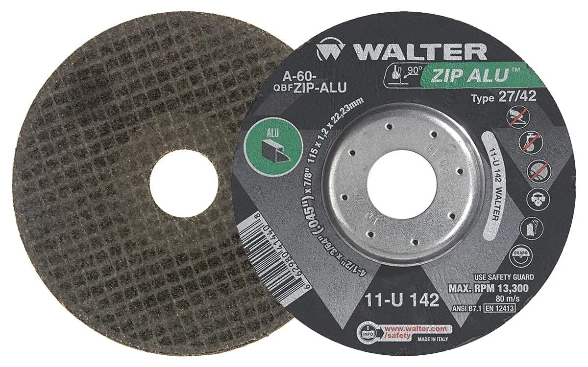 11U162 ZIP ALU Fast and Free Cutoff Wheel - [Pack of 25] A-60-ZIP-ALU Grit, 6 in. Abrasive Wheel for Fast Cutting. Metal Cutting