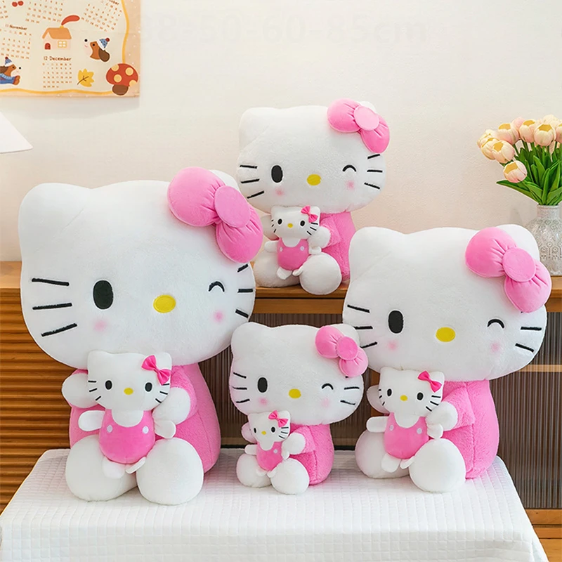 

New Hello Kitty Plush Toy Cute Birthday Christmas Gift for Kids Girls Best Friend Stuffed Animal Doll Soft and Huggable Present