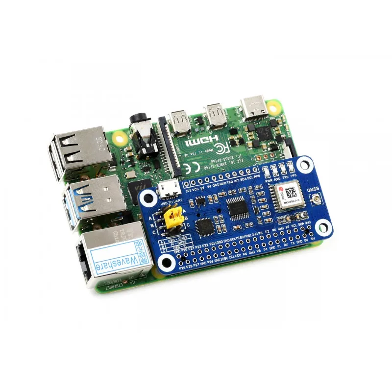 Imagem -05 - Suporte para Receptor Multi-constelação para Raspberry pi Gps Beidou Galileo Glonass Max-m8q Gnss Hat