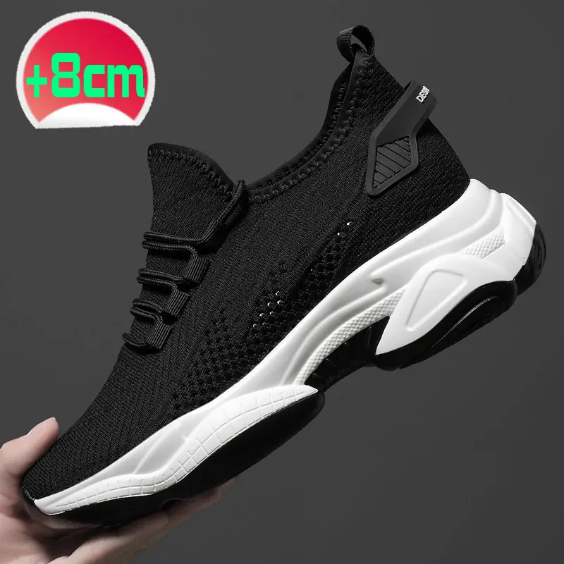 Sneakers 2024 scarpe da uomo con rialzo altezza uomo aumento 10cm 8cm tacchi nascosti aumento sport