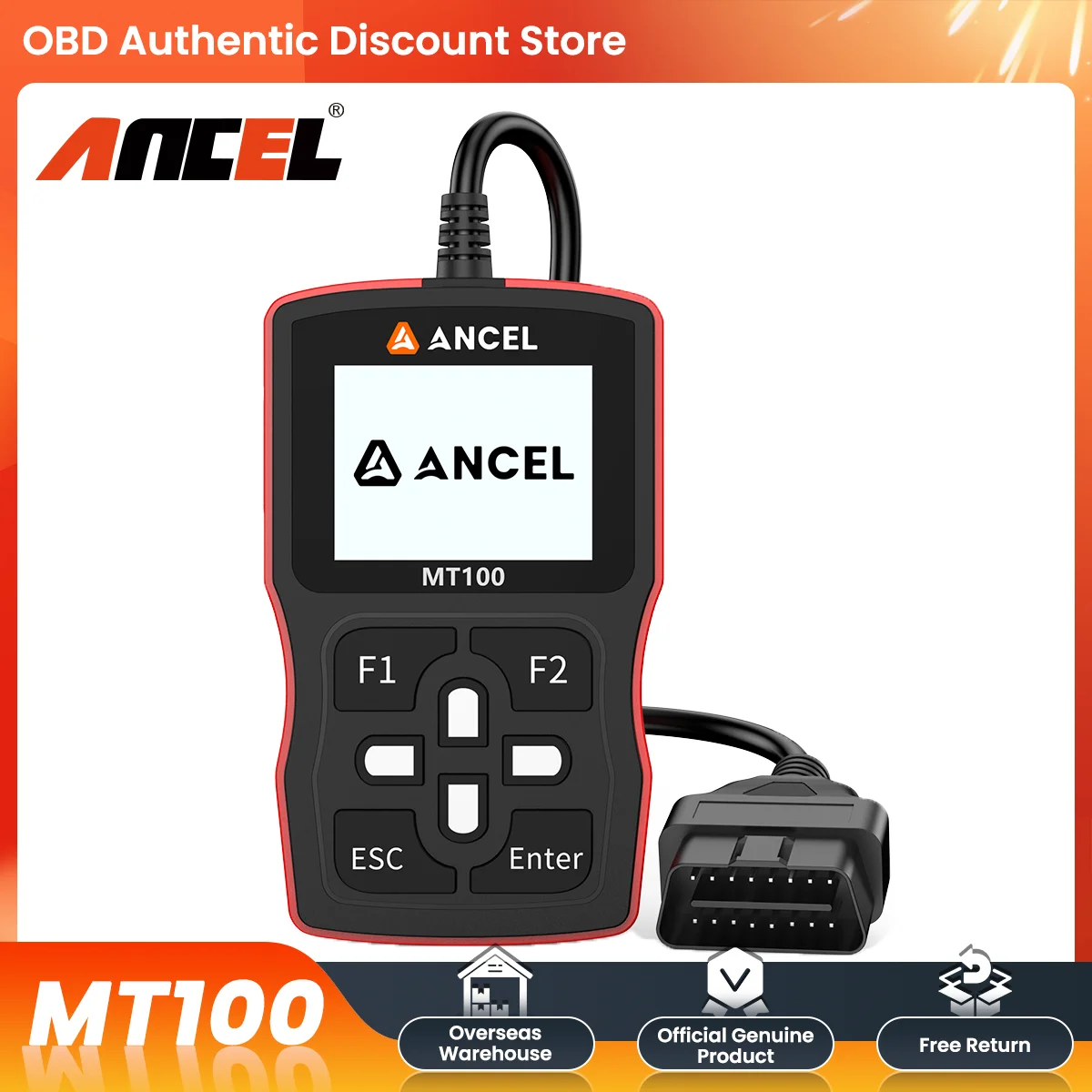 ANCEL MT100 Motorcycle Coder Reader Scanner Tool for Engine ABS System Motor Diagnostic Tools For YAMAHA /HONDA/SUZUKI