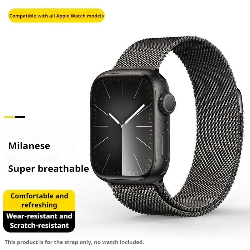 Bracelet milanais pour Apple Watch Ultra 2 3 49 46mm 42mm 44 40 45mm 41mm 38mm, pour iWatch série 11 10 9 3 6 5 SE 7 8