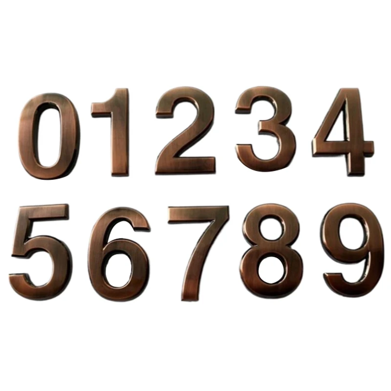 High-grade 3D Three-dimensional Acrylic Digital Number Metal Digital Electroplating Sign Hotel Number Number Number Plate
