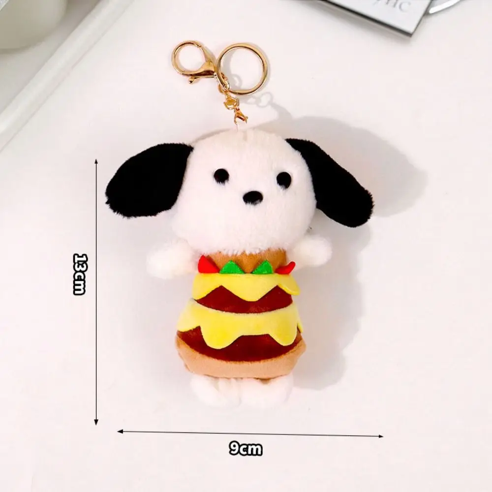 Stuffed Capybara Capybara Plush Keychain Soft Cat Capybara Hamburger Plush Toy Cartoon Dog Burger Kapibara Plush Doll Kids Gifts