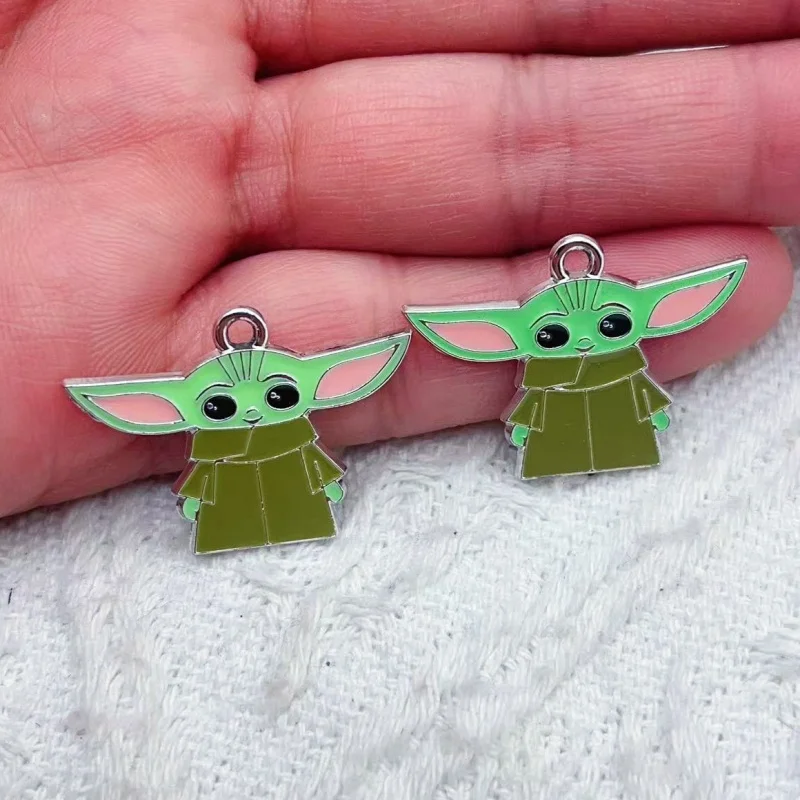 10pcs Cartoon Anime Charm Jewelry Accessories Enamel Necklace Earring Pendant Diy Making Supplies Alloy Metal