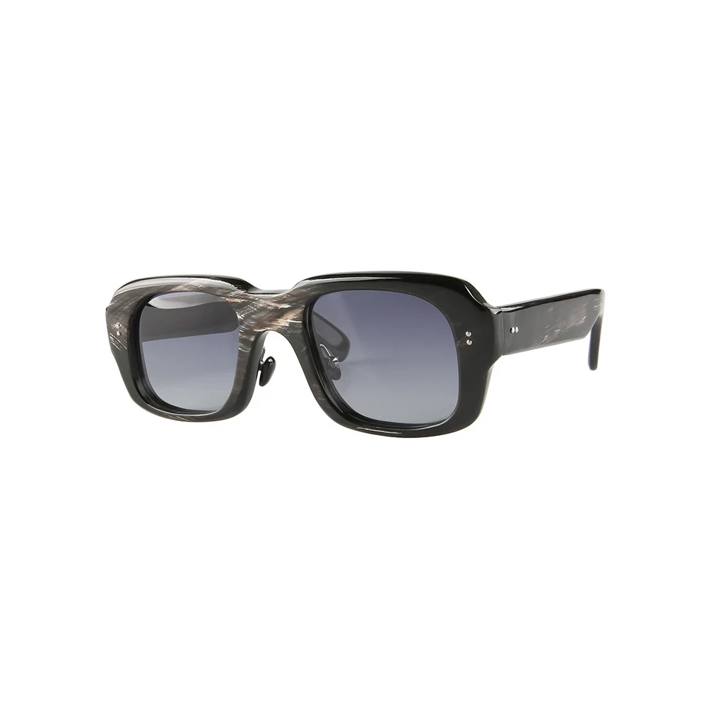 Women's Sunglasses Men Vintage Thick Stripes Square Retro Handmade Buffalo Horn Sunglass Man Fashion Glasses - view 6