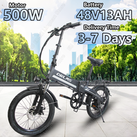 ORLMS-S9 Electric Bike 500W Motor 48V13AH Removable Lithium Battery Adult Riding Electric Bike 20-inch Tire City Commuter E-bike