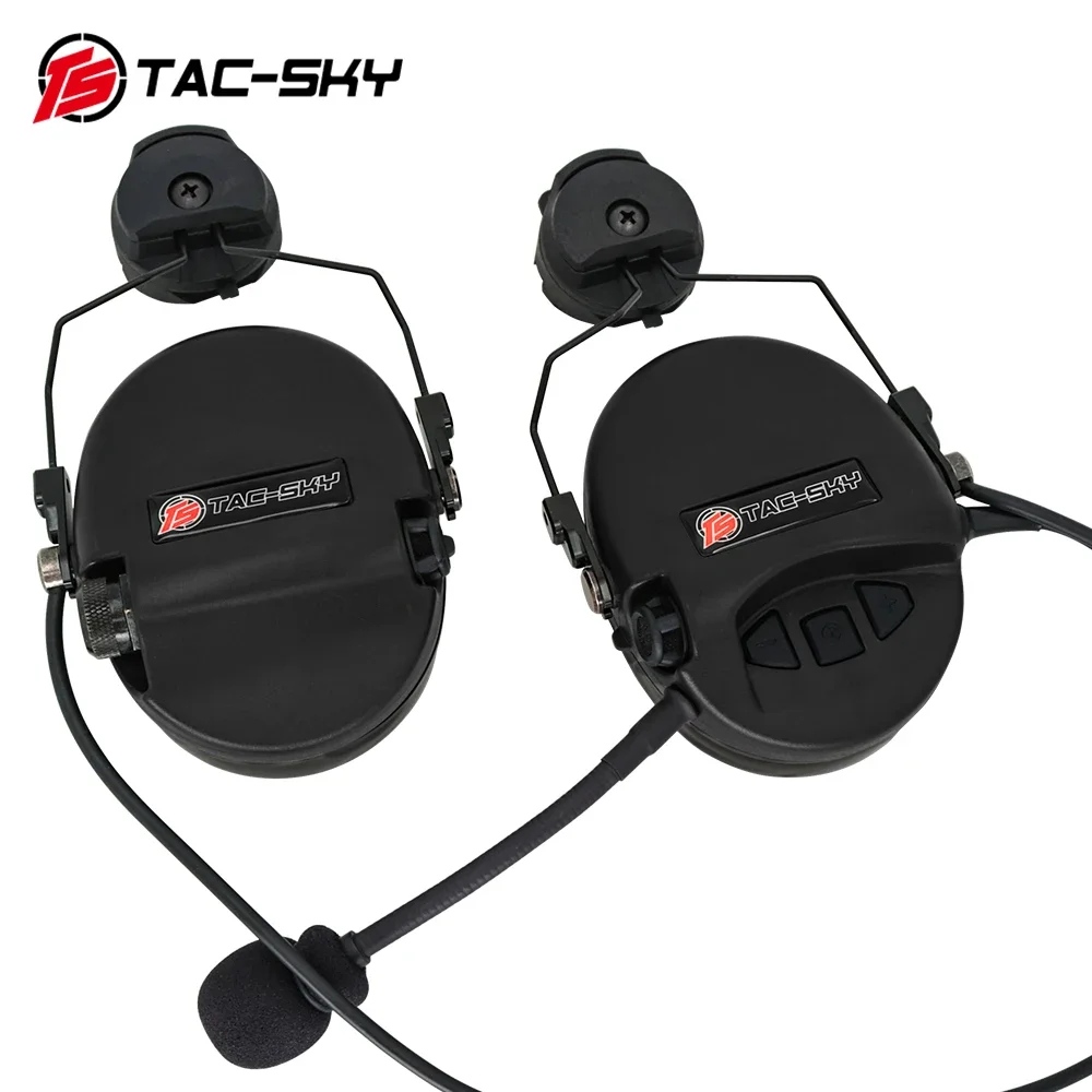 TS TAC-SKY SORDIN casco Track staffa versione paraorecchie in Silicone Noise Cancelling Pickup Shooting cuffie tattiche-BK