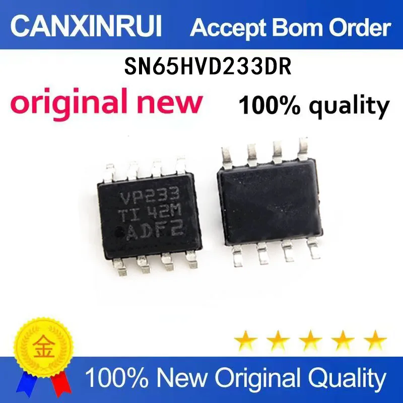 (5-100 Pieces) New SN65HVD233DR silk screen VP233 patch SOP8 CAN transceiver spot chip IC