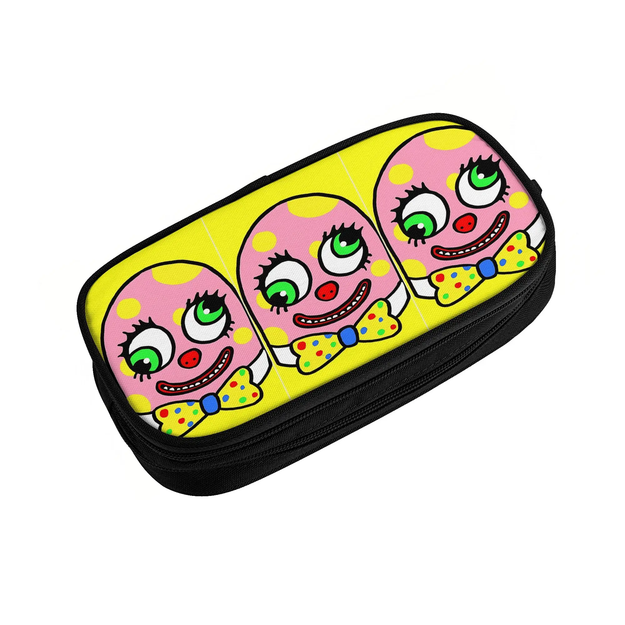1 piece Stylish round eyed silly monster  Pencil Case Girls Pen Bag Mr Blobby Office Pencil Pouch