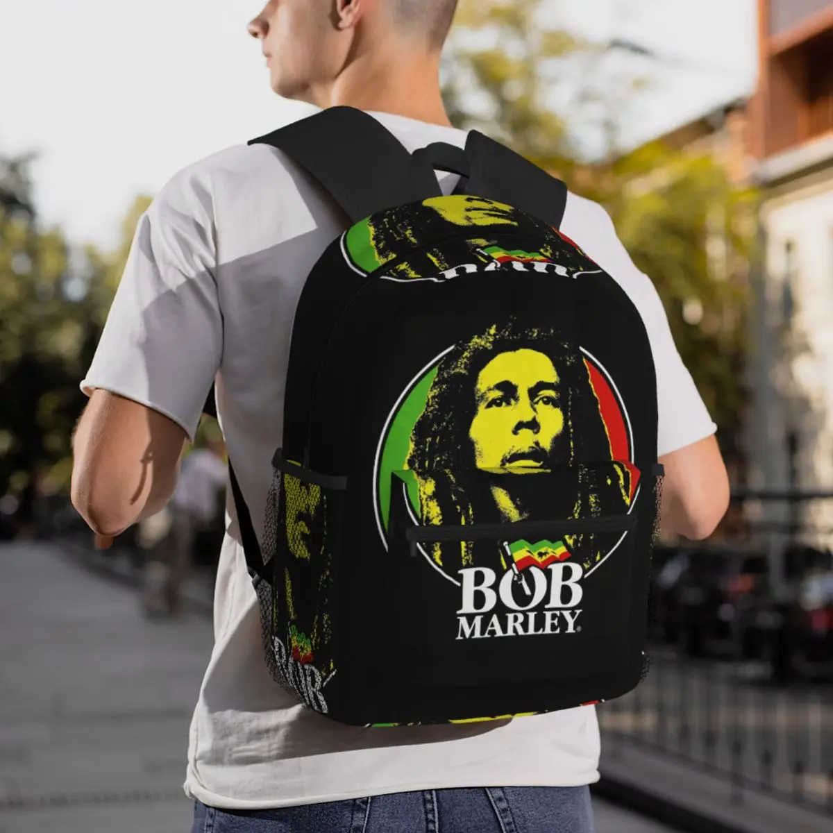 Reggae Rock Bob Marley Backpack Student BookBag Children School Bag Computer Shoulder Bags for Men Women