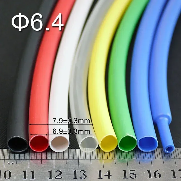 1/3/5/10/25M 3:1 Heat Shrink Tube Dia 1.6/2.4/3.2/4.8/6.4/7.9/9.5/12.7/15.4/19.1/25.4/30/39/50/65mm With Glue Double Wall Tube