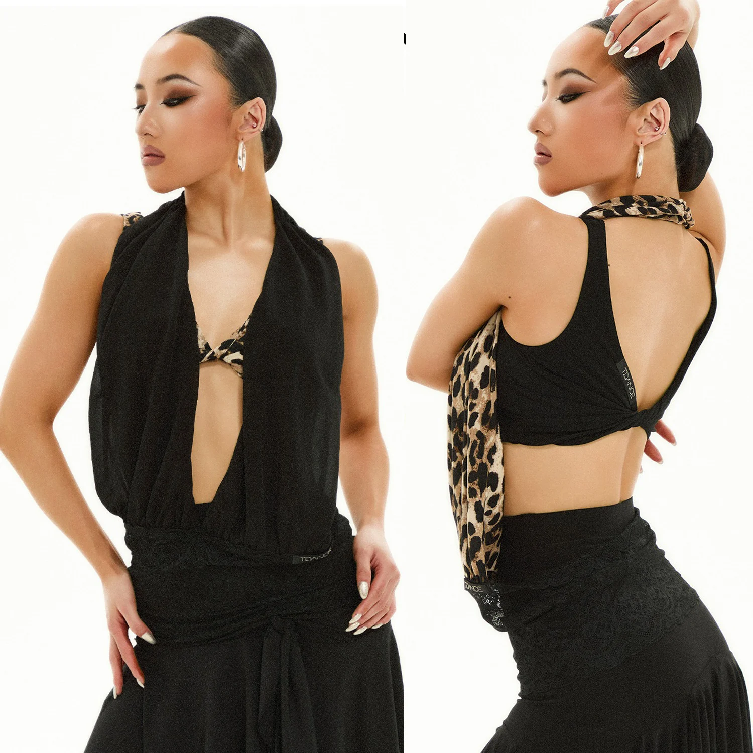 

Sexy Hot Backless Latin Dance Tops Women Practice Clothes Adult Rumba Samba Cha Cha Dance Wear Salsa Performance Tops DNV23311