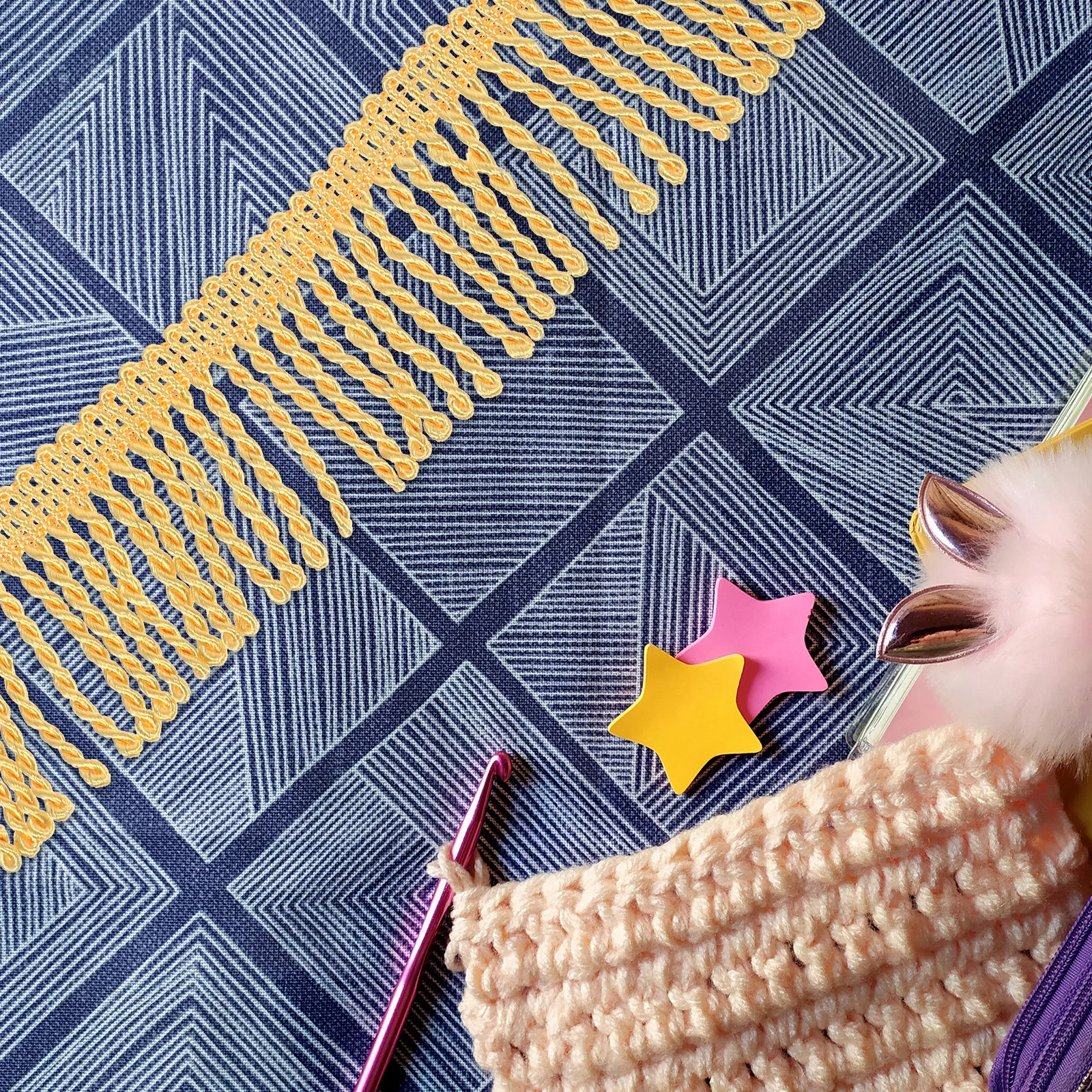 

1Roll Fabric Tassel Trim 10.5m Elegant Fringe Embellishment for Upholstery Crafts Curtains Bags Sewing Decoration Ribbon Roll