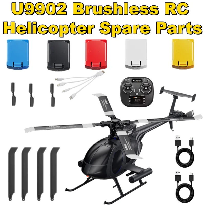 U9902 7,4V 300mAh Akku U9902 RC Hubschrauber Teile Original Akku Hauptpropeller USB-Kabel Heckpropeller Zubehör