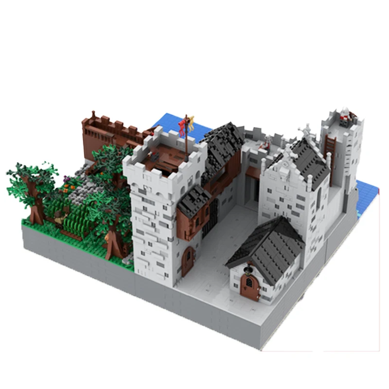 Street View Architecture Series Moc Medieval Castle MOC-49726 Building Block DIY Model High Difficulty Education Brick Toys Gift