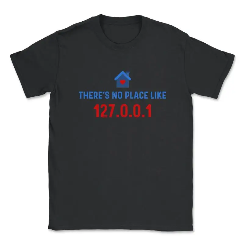 

Programmer No Place like 127 0 1 Linux Geek Nerd T Shirt
