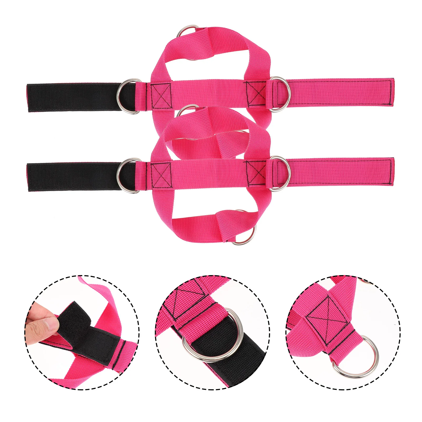 

1 Pair Adjustable Resistance Band Ankle Straps For Fitness Training Foot Cuffs Buckle Leggings Workout Support Pull Rope