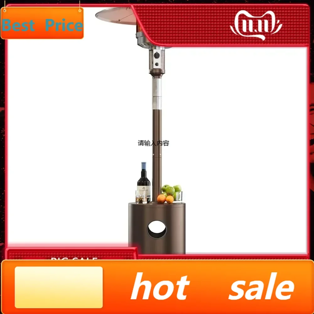 

hot-selling50,000 BTU Patio Heater for Outdoor Use With Round Table Design, Double-Layer Stainless Steel Burner and Wheels, Outd