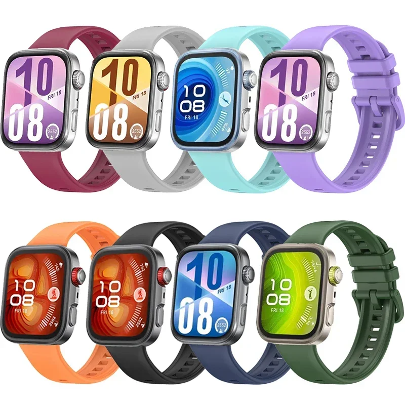for Huawei Watch Fit 3 4 5 Pro Band Official Silicone Colorful Buckle Strap Bracelet Band Huawei Watch Fit 3 4 Pro Accessories