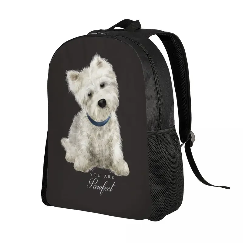 Westie West Highland White Terrier Dog Laptop Backpack Women Men Basic Bookbag for School College Students Bags