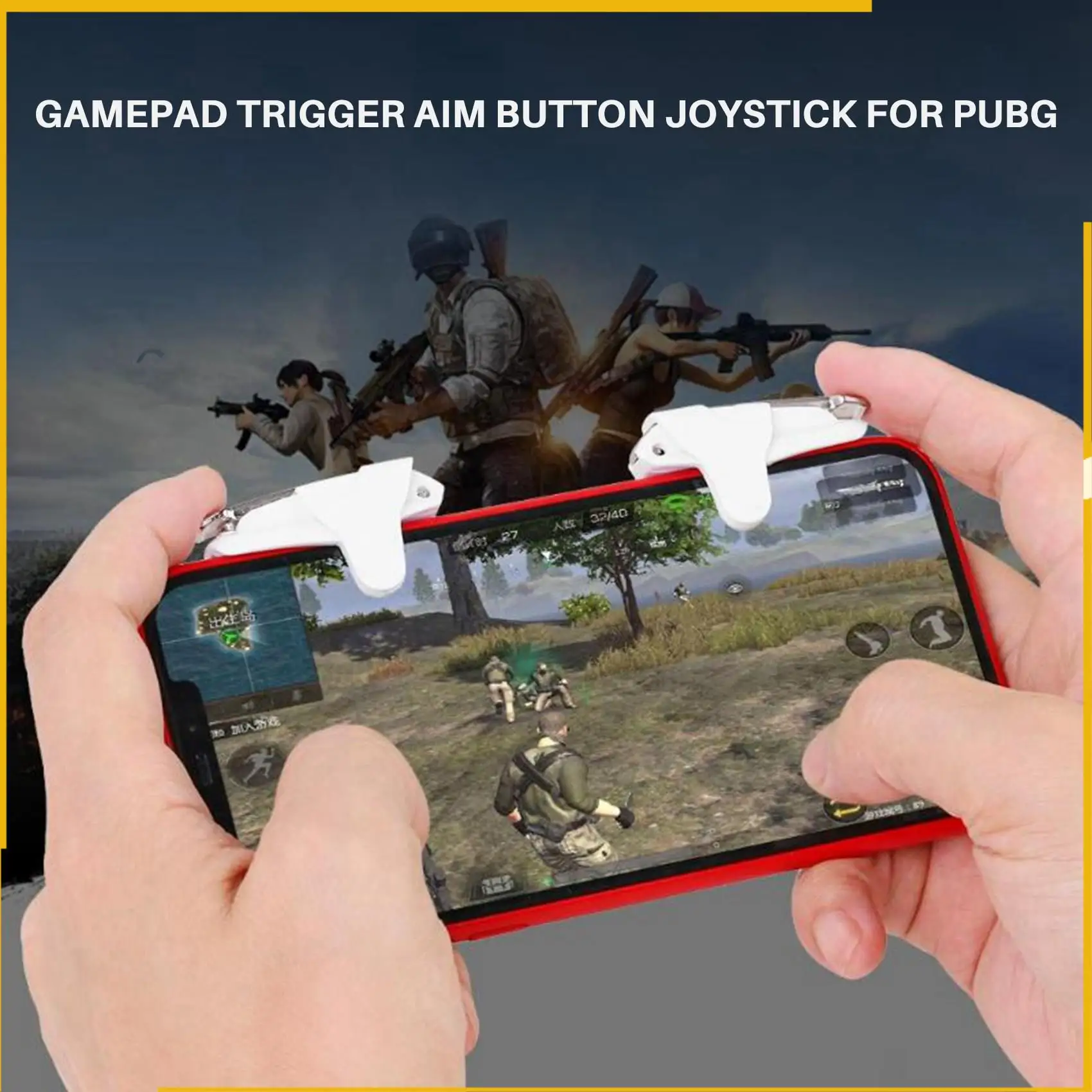 

A93P 40Pcs Mobile Game Controller Gamepad Trigger Aim Button Joystick For Pubg