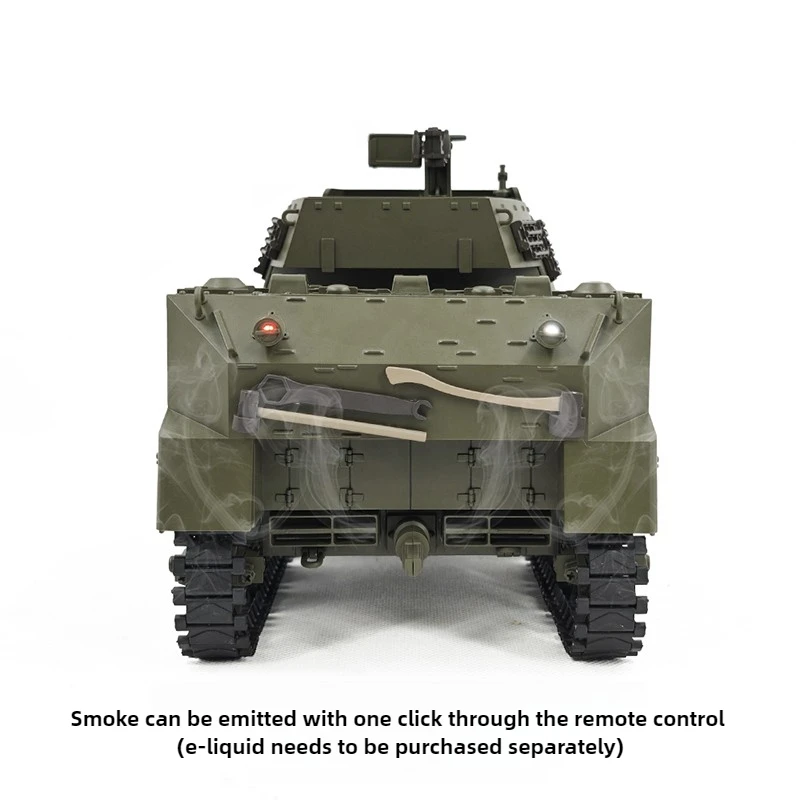 1/16 RC Tank M8 Simulação Tanque Blindado com Lançador de Fumo 360 °   Brinquedo modelo de brinquedo de controle remoto de torre rotativa para adultos