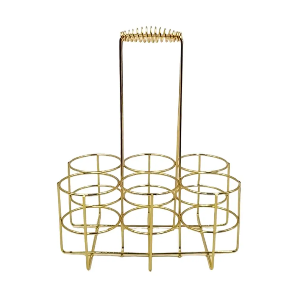 1 Pcs Bar Beer Rack Wrought Iron Beer Basket Foldable Handheld Stand Home Kitchen Accessories ﻿Handheld Wine Rack