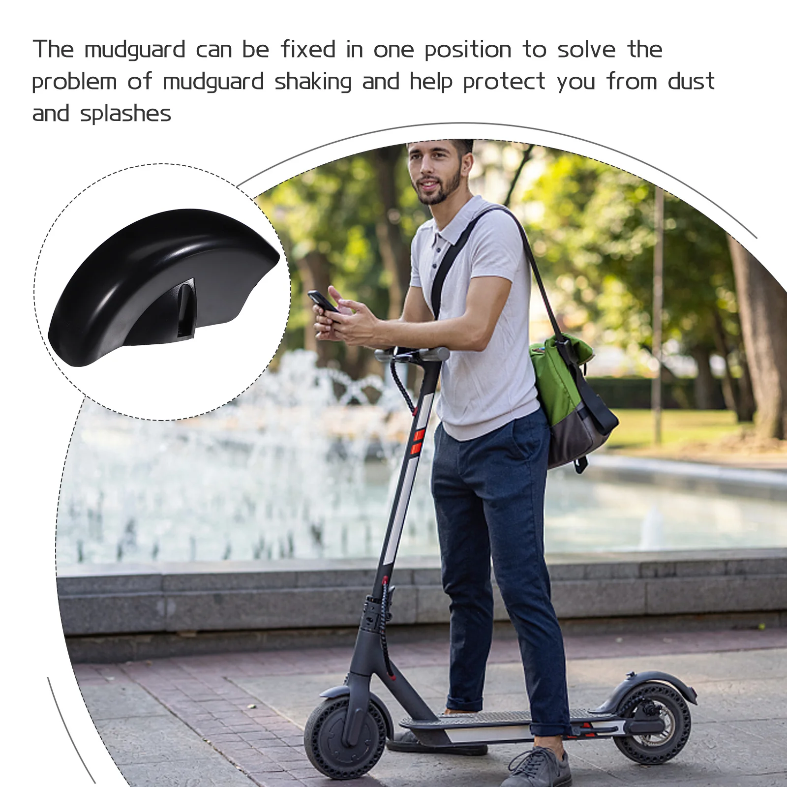 دعامة واقي الطين الأمامية من الفولاذ، ملحقات بديلة للسكوتر، دعم ممتص للصدمات، رف واقي الطين للسكوتر المتين #2