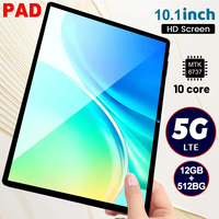 2025 Tablet Android 7000 mAh Global Version 12GB Ram 512GB Rom New Network 10.1 inch 10 Core CPU Android 14.0 Wifi 5G SIM Tablet