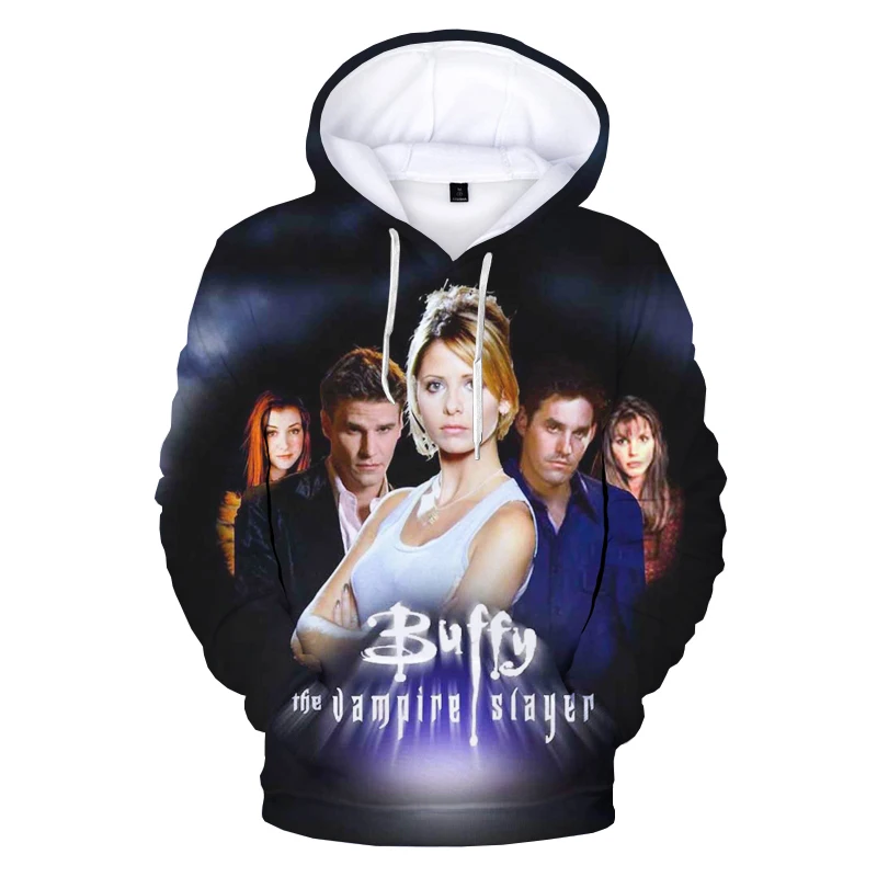 2023 TV Show Buffy the Vampire Slayer Hooded Sweatshirts Men/Women Harajuku Streetwear Boy Girl Fashion Casual Pullover Hoodies images - 6