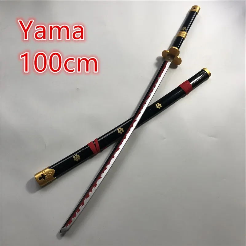 

Anime Cosplay Yama magic sword Roronoa Zoro Sword Weapon Katana Espada Wood Ninja Knife 1:1 Samurai Sword Prop Toys 100cm