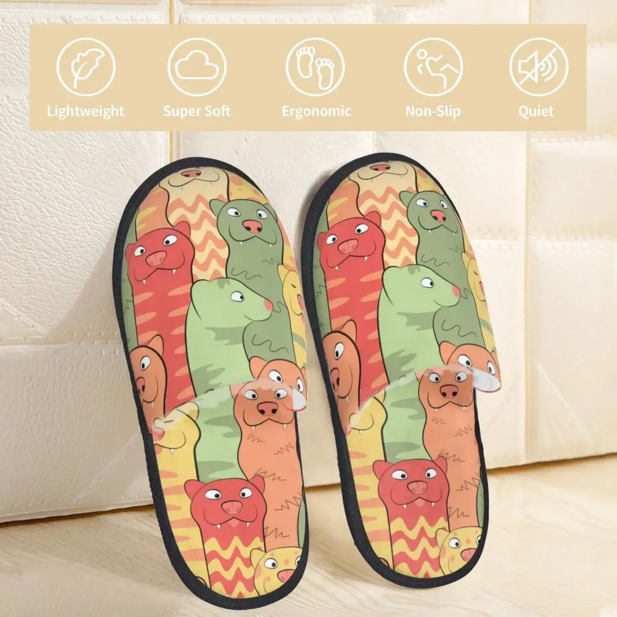 Indoor Grappige Fretten Cartoon Sokken En Paw Warme Slippers Winter Home Pluche Slippers Mode Home Zachte Pluizige Slippers