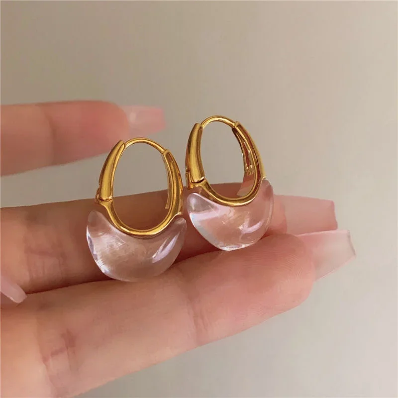 

Vintage Transparent Water Drop Earrings for Women Gold Plated Elegant Modern Fashion Design Earrings Party Jewelry Gifts
