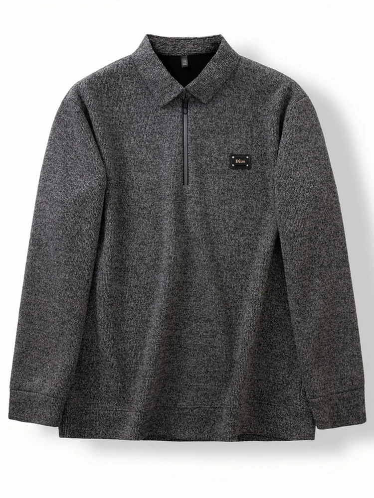 

Thiened Fce Knitted Base irt Casual f Zipper Warm Sweater Coat for Men Busin Casual Autumn Winter New Sle