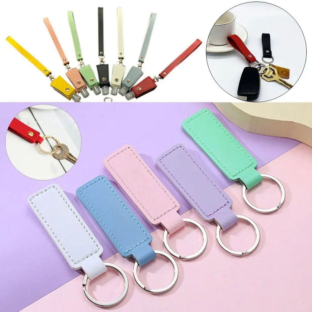 10 Colors Fashion Keyholder Car Auto PU Leather Keychain Keys Strap Leather Key Chain Waist Wallet KeyChains