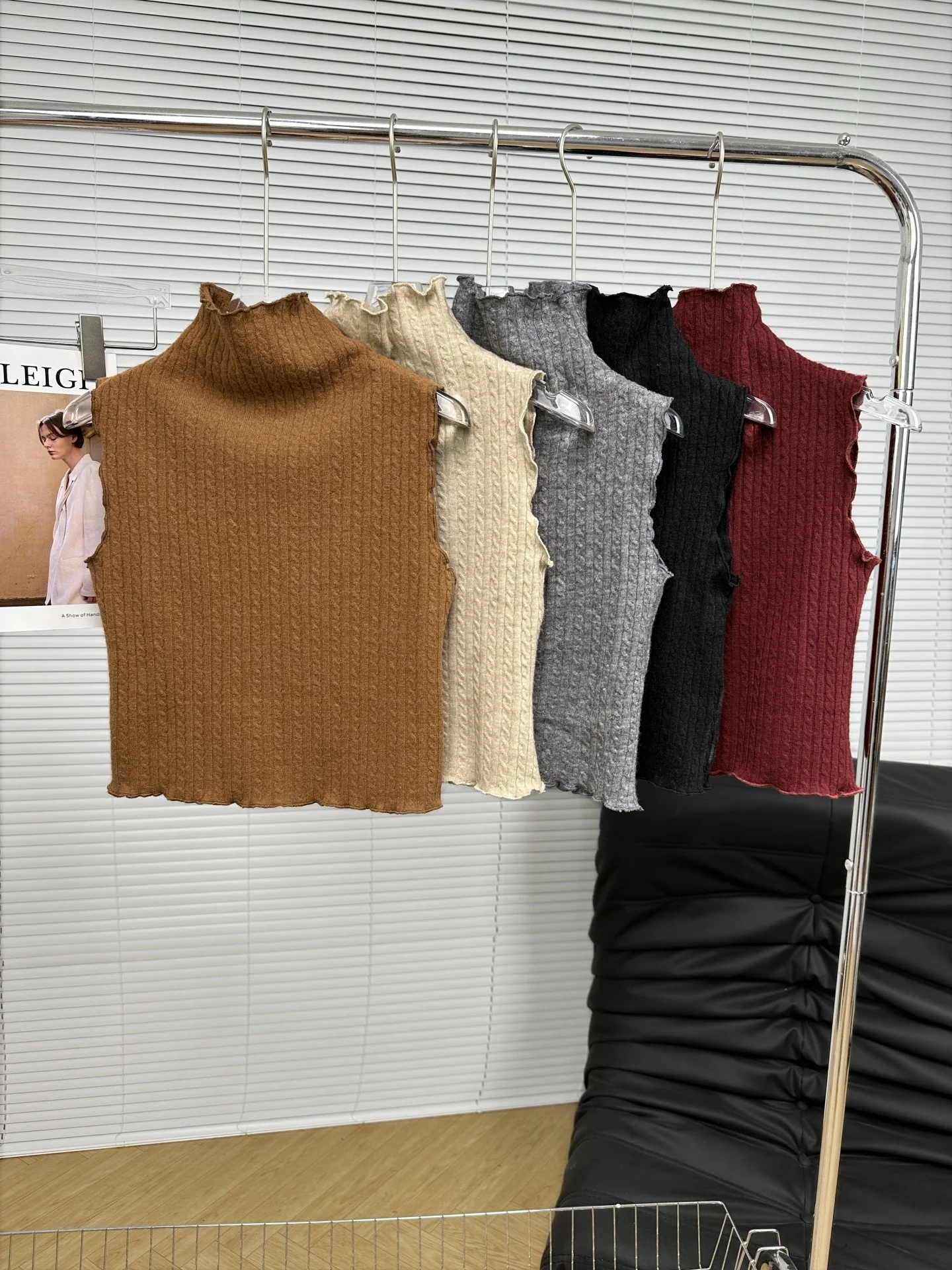 women's-knitted-high-collar-vest-autumn-winter-warm-faux-collar-svel-top-korean-sle-faion-accory