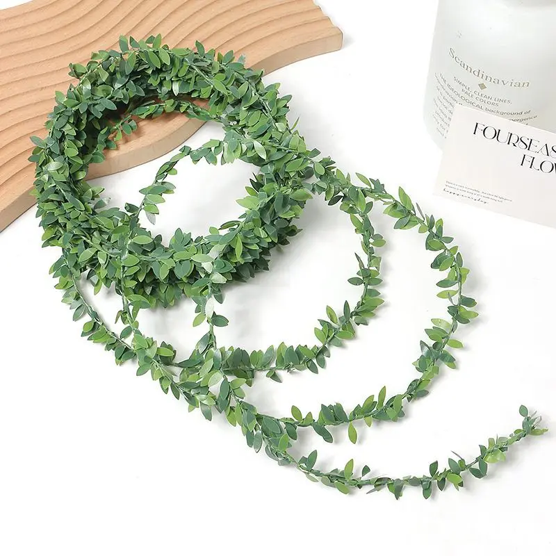 Künstlicher Efeu-Kranz, 7,5 Meter, Pflanzenrebe, gefälschte Blätter, Heimszene, Dekoration, Hochzeit, Outdoor, Garten, Festival, DIY, Geschenk, Herzstück – Detail 15