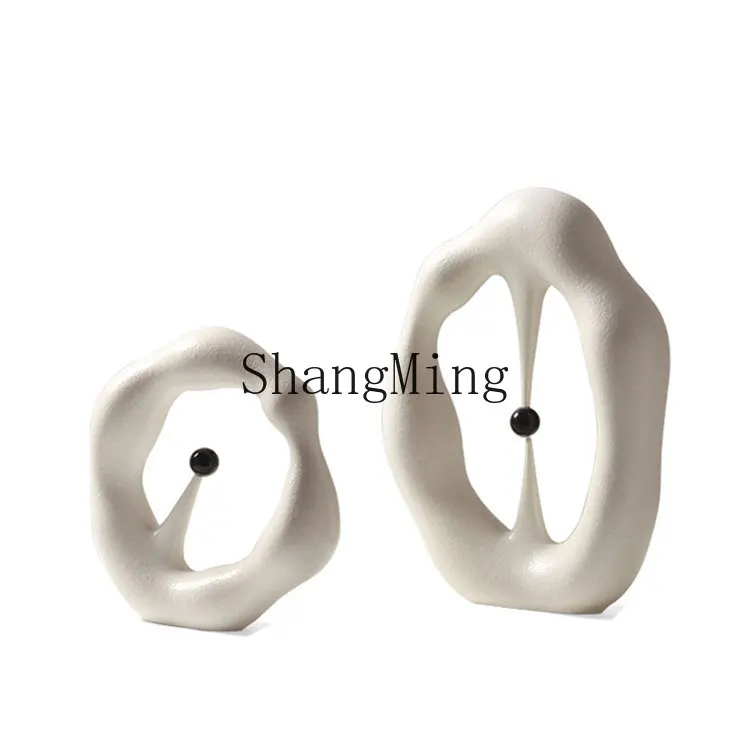 

DSA Modern Art Geometric Abstract Art Circle Ornaments Living Room Tabletop Home Model Room Study Decorations