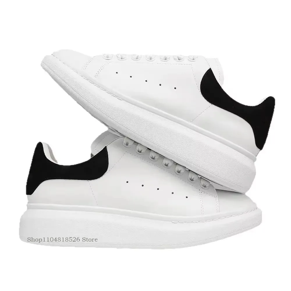 Damesflats Elegante skateboardschoenen Witte sneakers Dikke zool Binnenhoogteverhogende gevulkaniseerde schoenen voor heren en dames