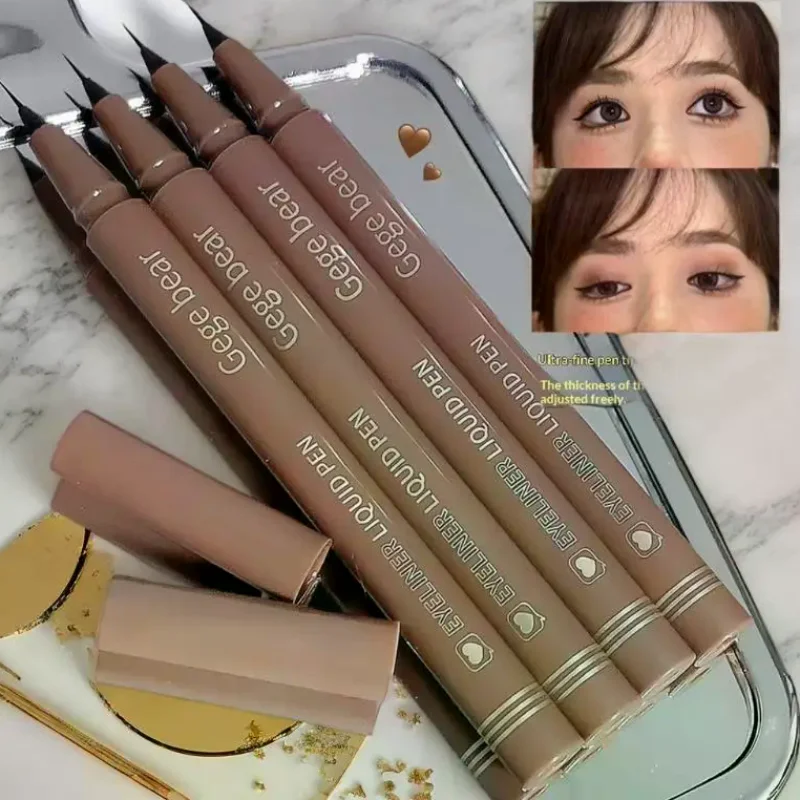 Gege bear Płynny eyeliner w pisaku Wodoodporny Długotrwały Eyeliner w Kształcie Jedwabnika Odporny na rozmazywanie Szybko i Gładko Się Wysychający Makijaż Oczu