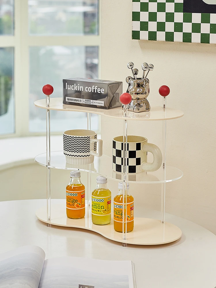 Acrylic Shelf Desktop Creative Cup Holder Display Stand Bedroom Storage Rack